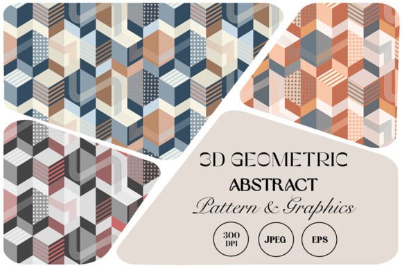 3D Geometric Abstract Pattern: A Modern Design Essential for Print and Beyond
