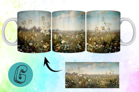3D Oil Paint Wildflowers Mug Wrap 18: A Versatile Digital Resource for Creative Projects