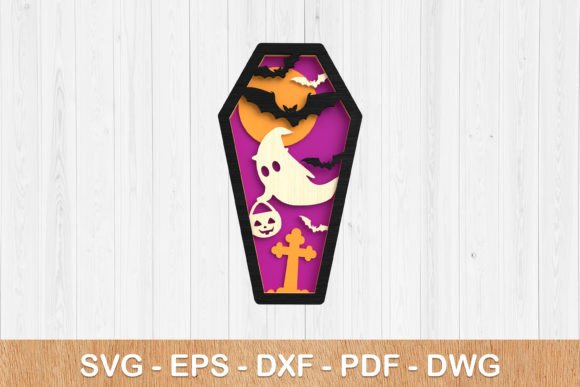 Halloween Coffin 3D SVG for Creative and Business Workflows