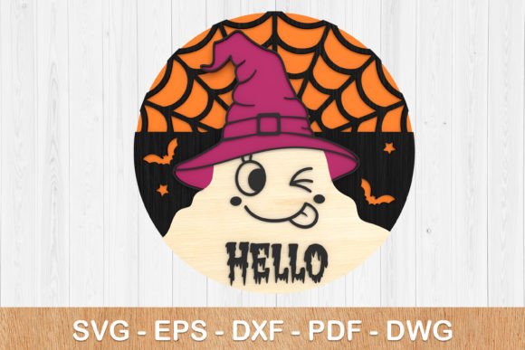 Halloween Ghost Sign 3D SVG – A Spooky and Stylish Design Resource