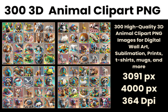 High-Quality 3D Animal Clipart PNG Bundle: A Versatile Resource for Creators and Enthusiasts