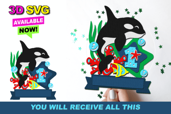 Killer Whale Cake Topper 3D SVG – Creative Possibilities Unleashed