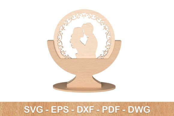 Kissing Couple 3D Laser Cut for Creative Projects