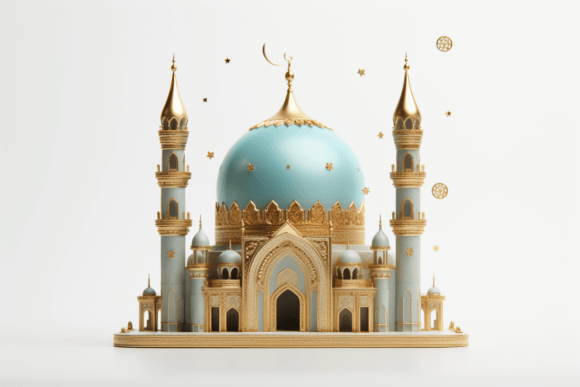 Mosque Building Realistic 3D Design Isol: A Versatile Illustration for Creative Projects