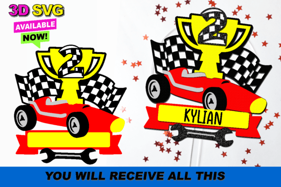Race Car Cake Topper 3D SVG – A Must-Have for Creative Designers and Event Planners