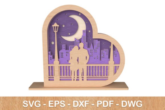 Romantic City Night 3D Heart Decor: A Design for Every Vision