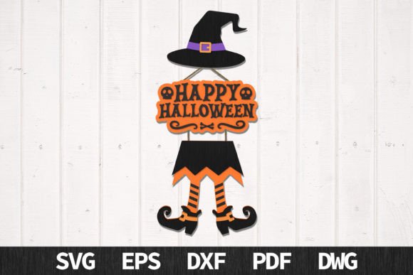 Unleash Your Creativity with Halloween Welcome Witch Door Sign 3D SVG Files