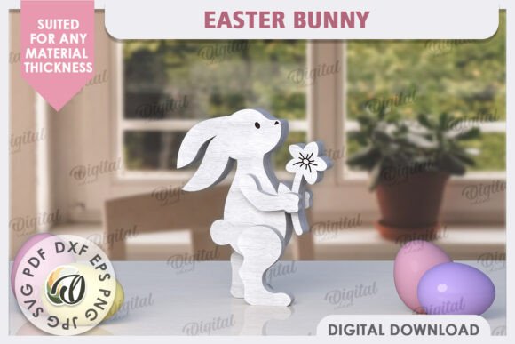 Wooden Easter Bunny Laser Cut. 3D Easter: A Strategic Design Resource for Creative Professionals